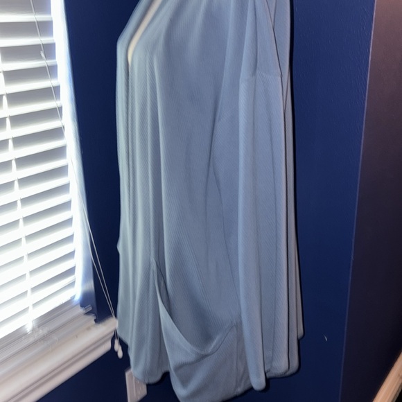 FINAL SALE Eileen Fisher Light Chambray Blue Waffle Blazer - Size XL - Picture 6 of 9